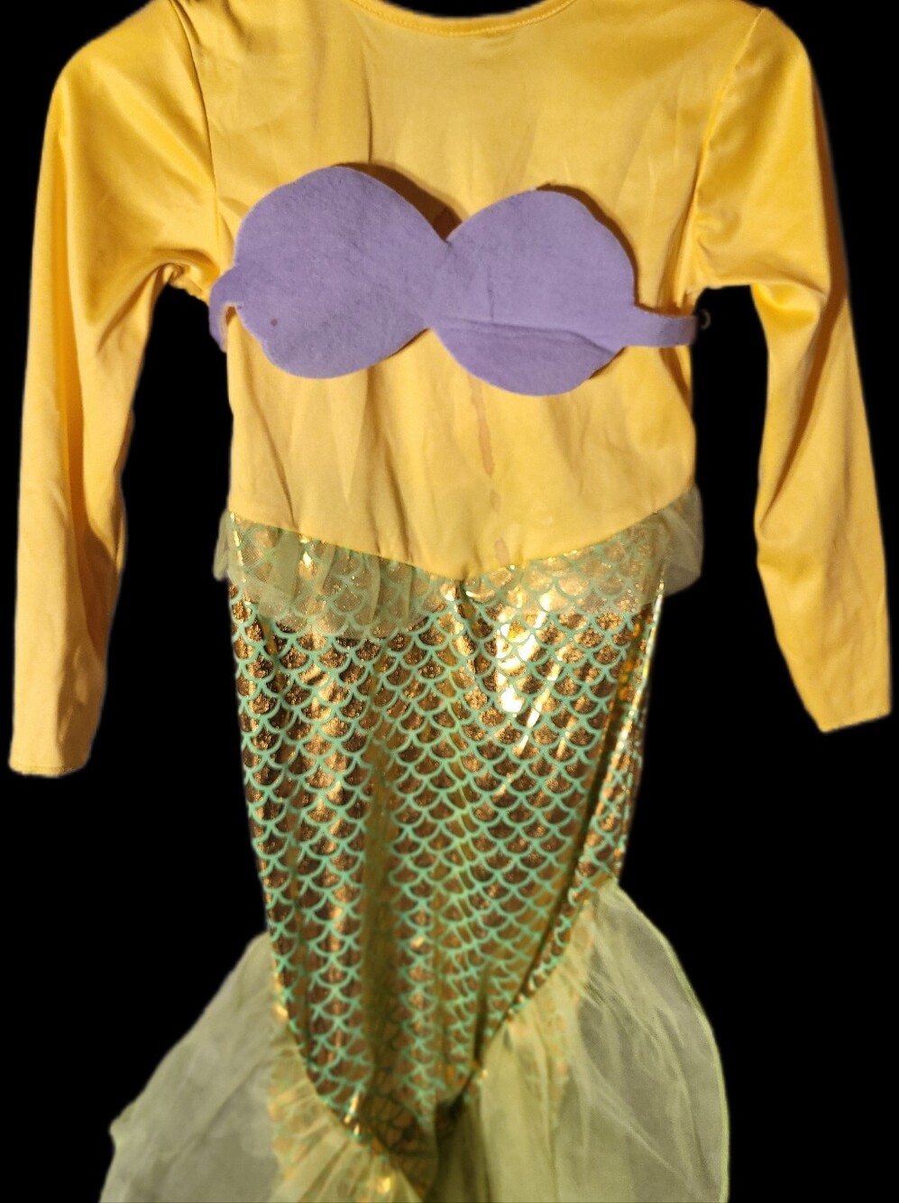 🎃Yellow & Purple Mermaid Kids SZ4 Costume